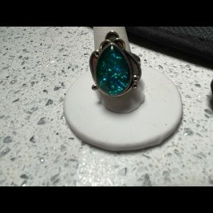 Gogeous Green & Blue 0pal size 7 gold v